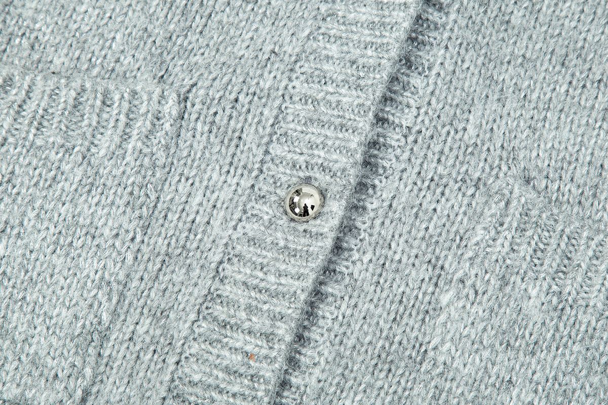 샐러드바구니(SALAD BAGUNI) Metallic Blended Cardigan - silver