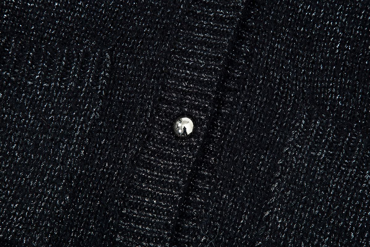 샐러드바구니(SALAD BAGUNI) Metallic Blended Cardigan - black