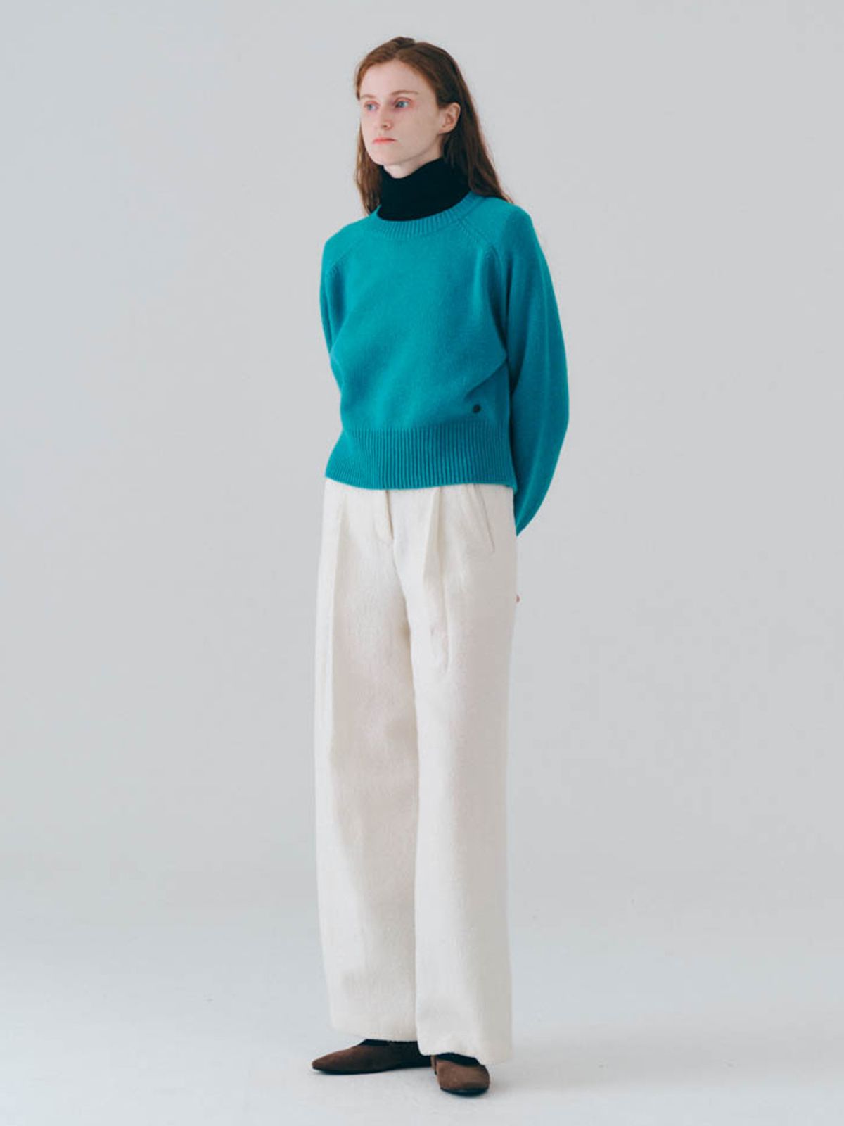 노우드(NOEUD) Lambs wool pullover (Skyblue)