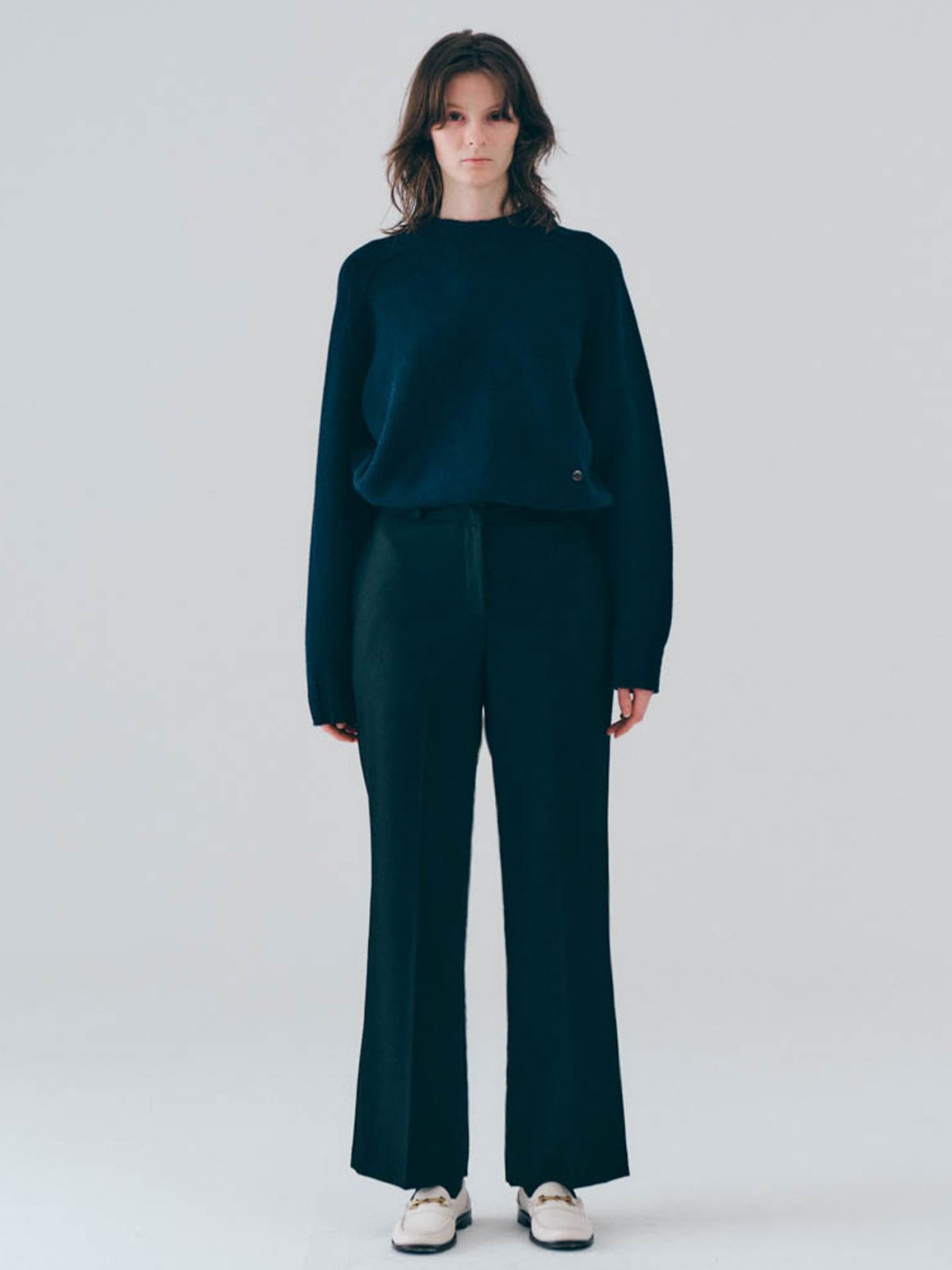 노우드(NOEUD) Wool semi-bootcut slacks