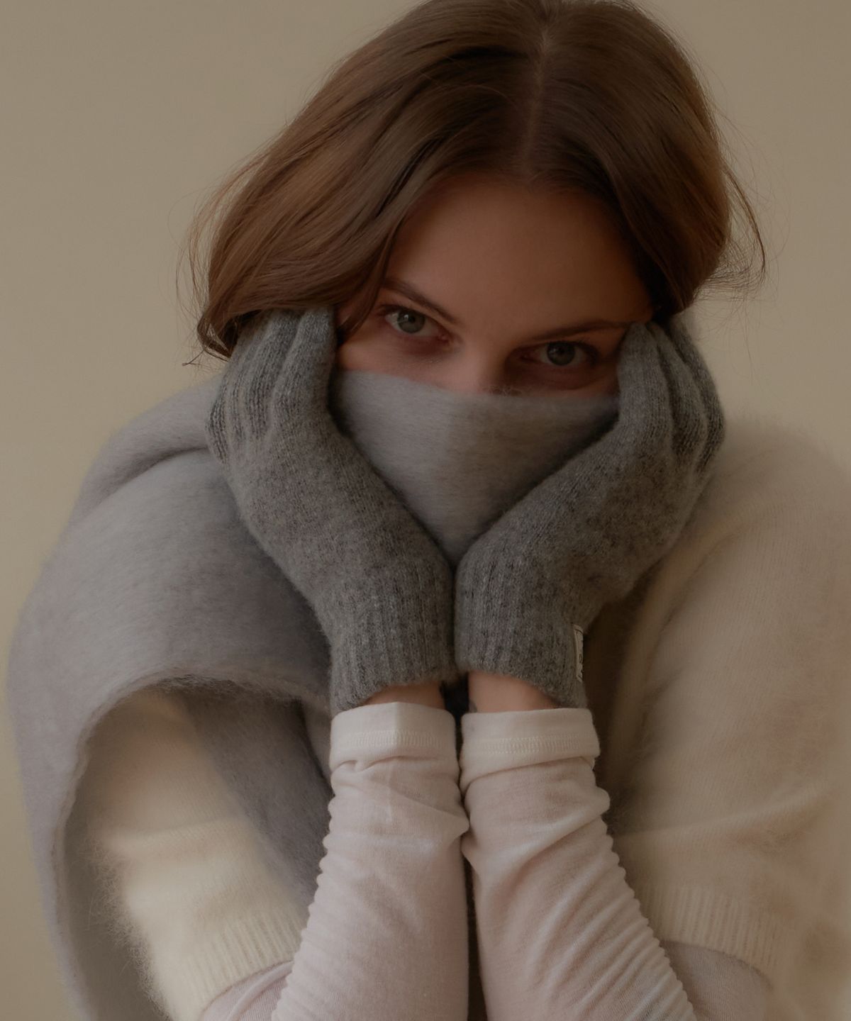 치스치스(CHISCHIS) PLUFFY MUFFLER & GLOVES SET - 6color