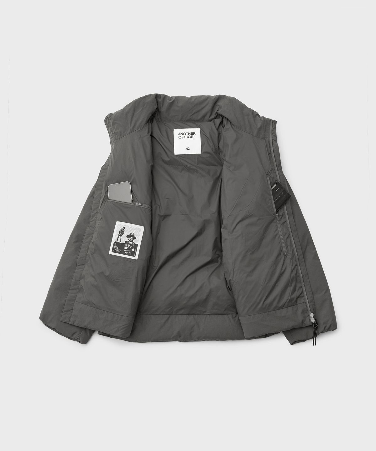 어나더 오피스(ANOTHER OFFICE) Snowman Down Jacket (Graphite)