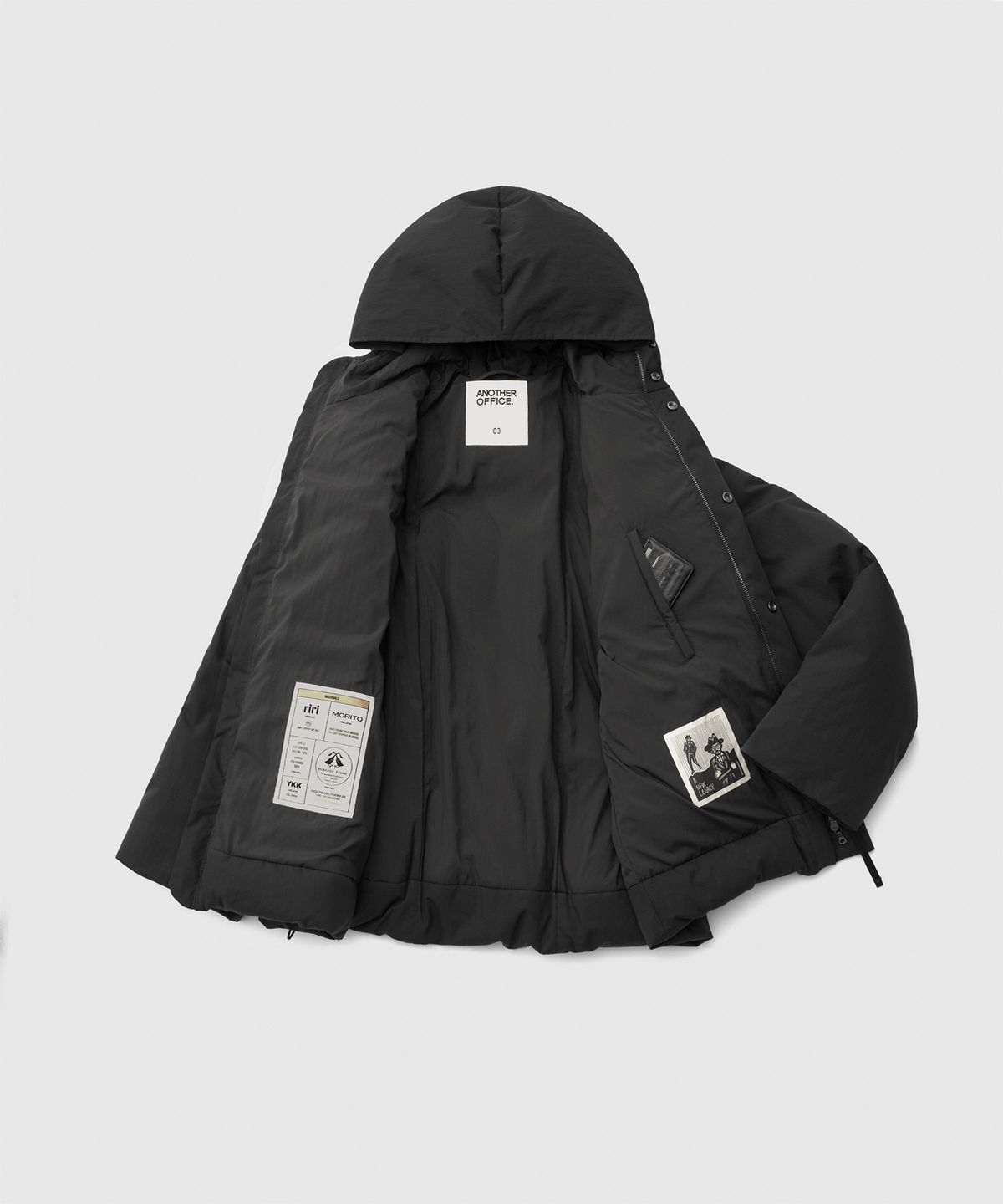 어나더 오피스(ANOTHER OFFICE) [24AW] 2ND Goose Down Parka (Almost Black)