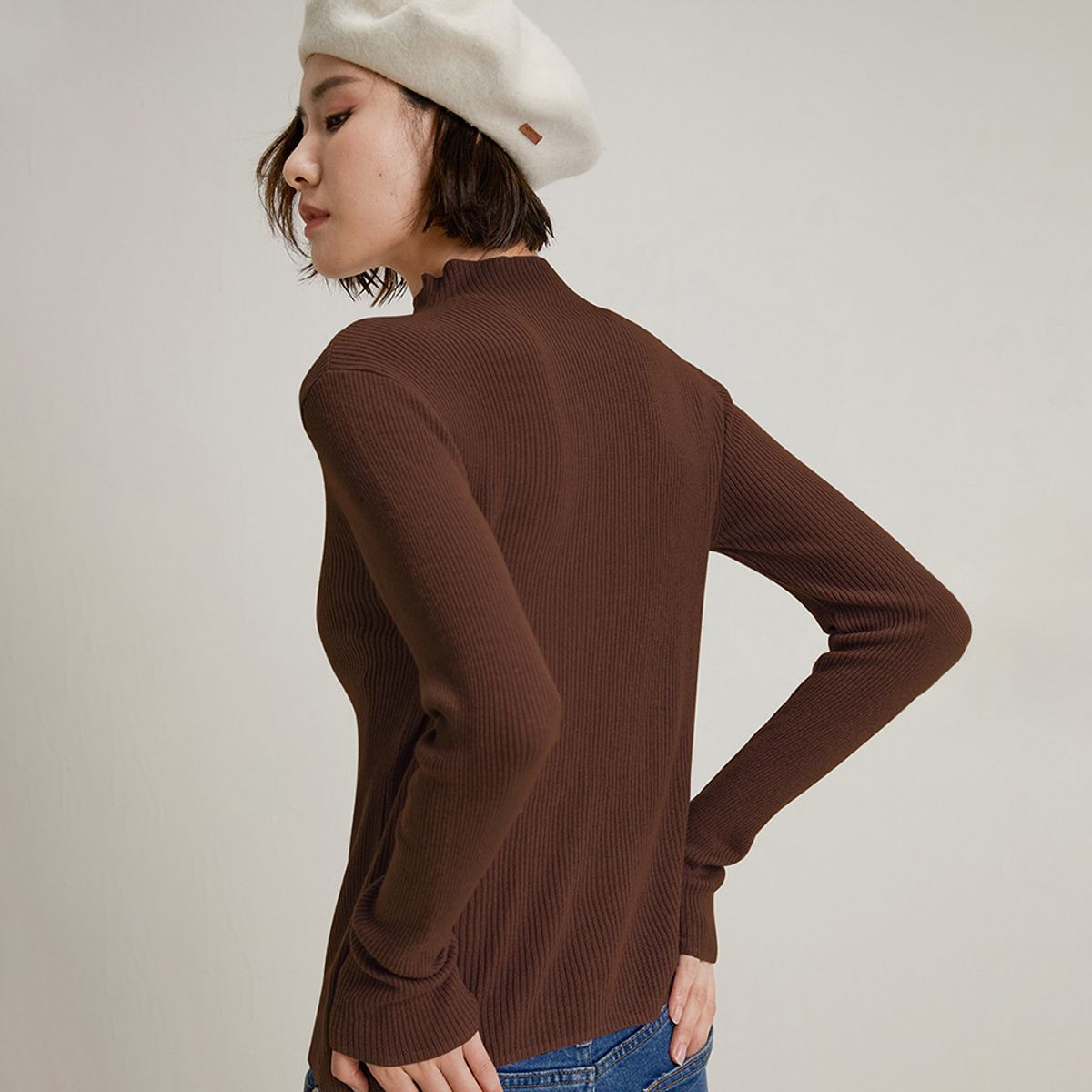 랭썬(LANGSON) LS_Solid color slimming top_7color