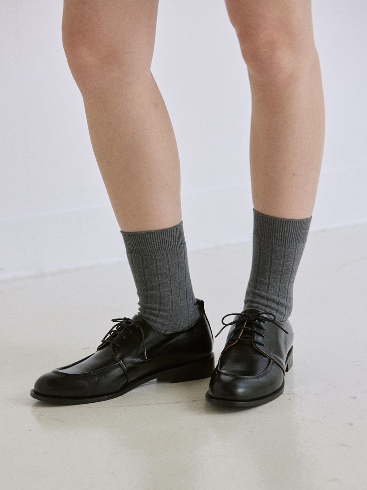 쥬다르(JEU DART) lace up classic loafer black