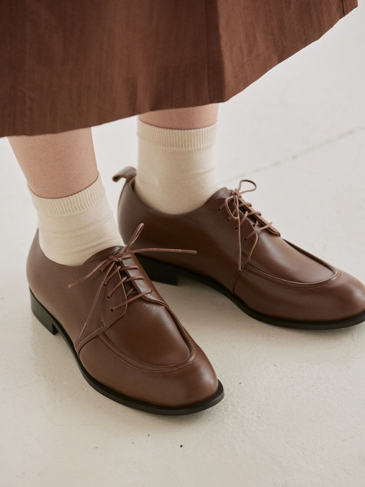쥬다르(JEU DART) lace up classic loafer brown
