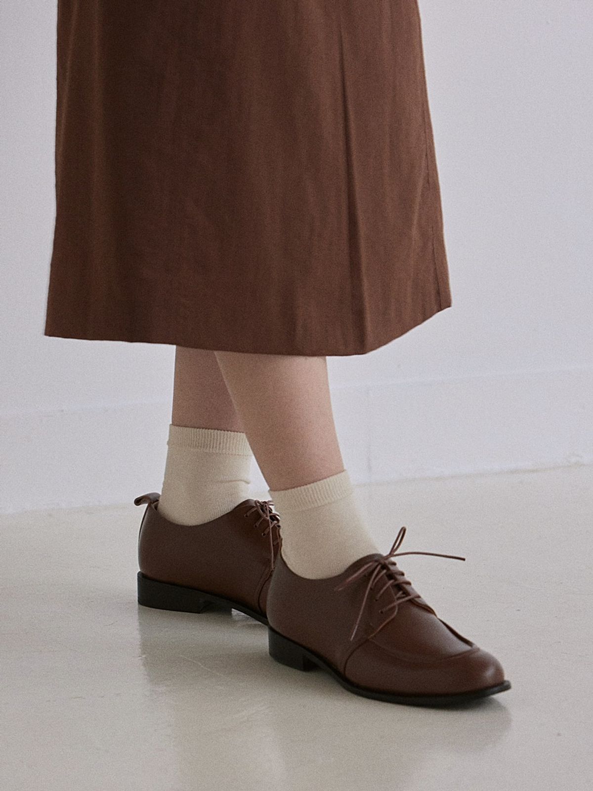 쥬다르(JEU DART) lace up classic loafer brown