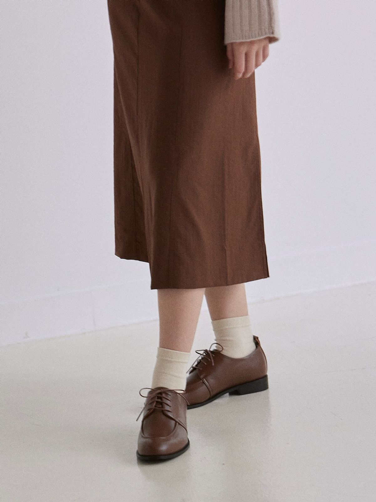 쥬다르(JEU DART) lace up classic loafer brown
