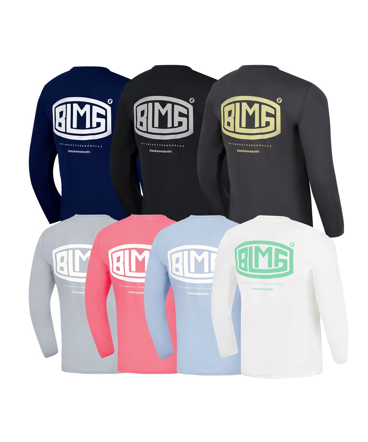 블랙몬스터핏(BLACK MONSTER FIT) 빅로고 래쉬가드 롱슬리브  긴팔 티셔츠 (7color) / BM230718