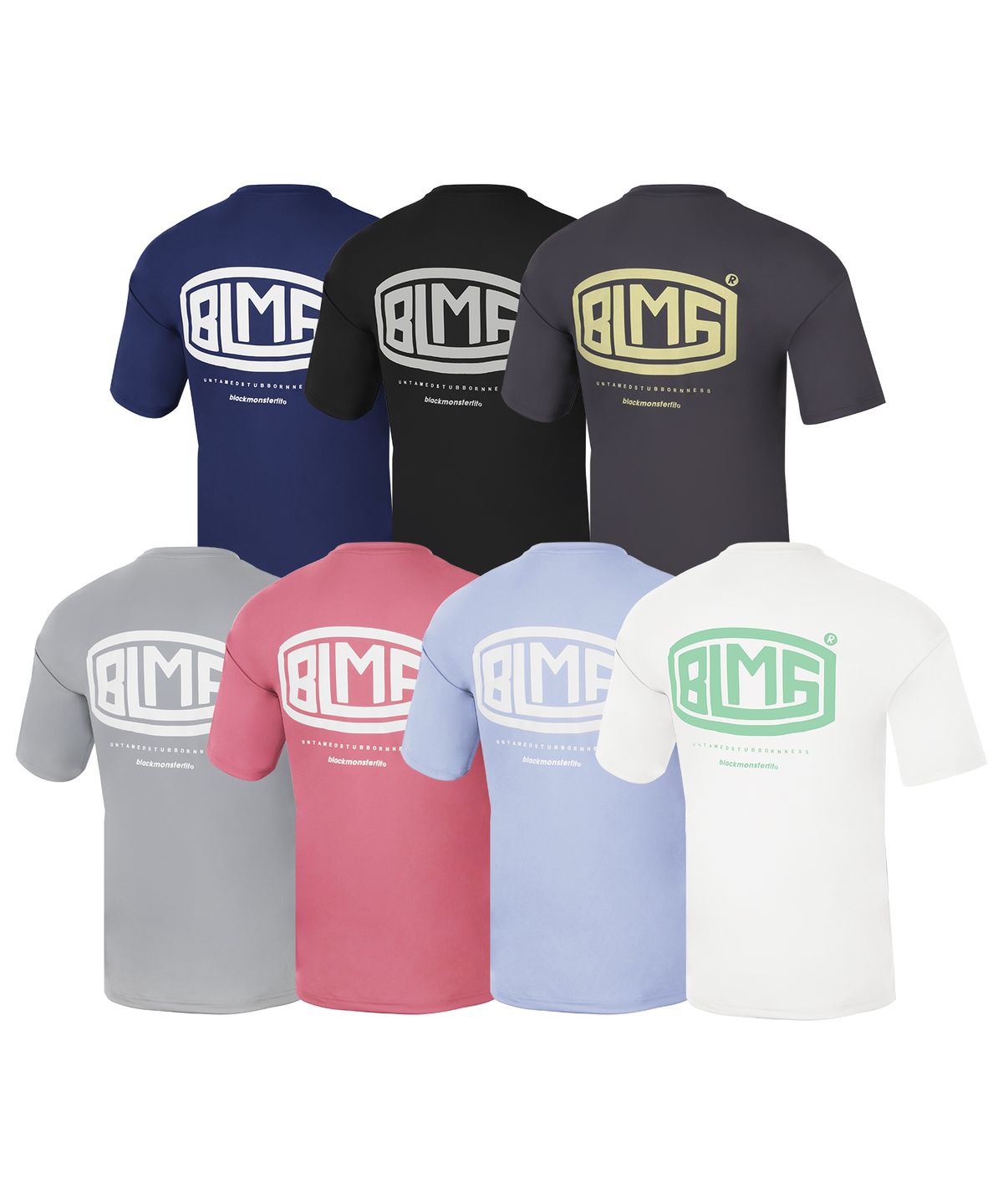 블랙몬스터핏(BLACK MONSTER FIT) 빅로고 래쉬가드 숏슬리브 반팔 티셔츠 (7color) / BM230718