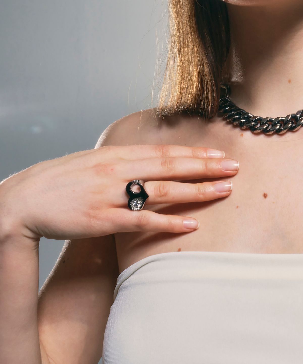 센티멍(SENTIMENTS) NO.307 [SILVER] HEART METEOR RING