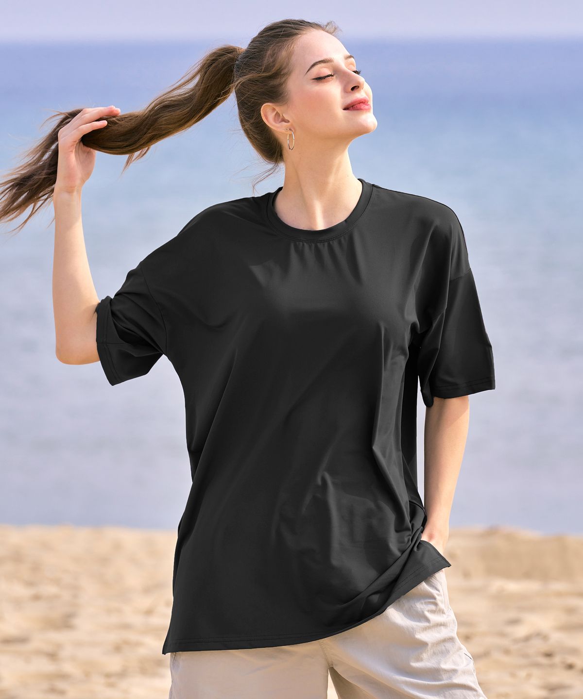 블랙몬스터핏(BLACK MONSTER FIT) 올데이 래쉬가드 무지 숏슬리브 반팔 티셔츠 (6color) / BM230721