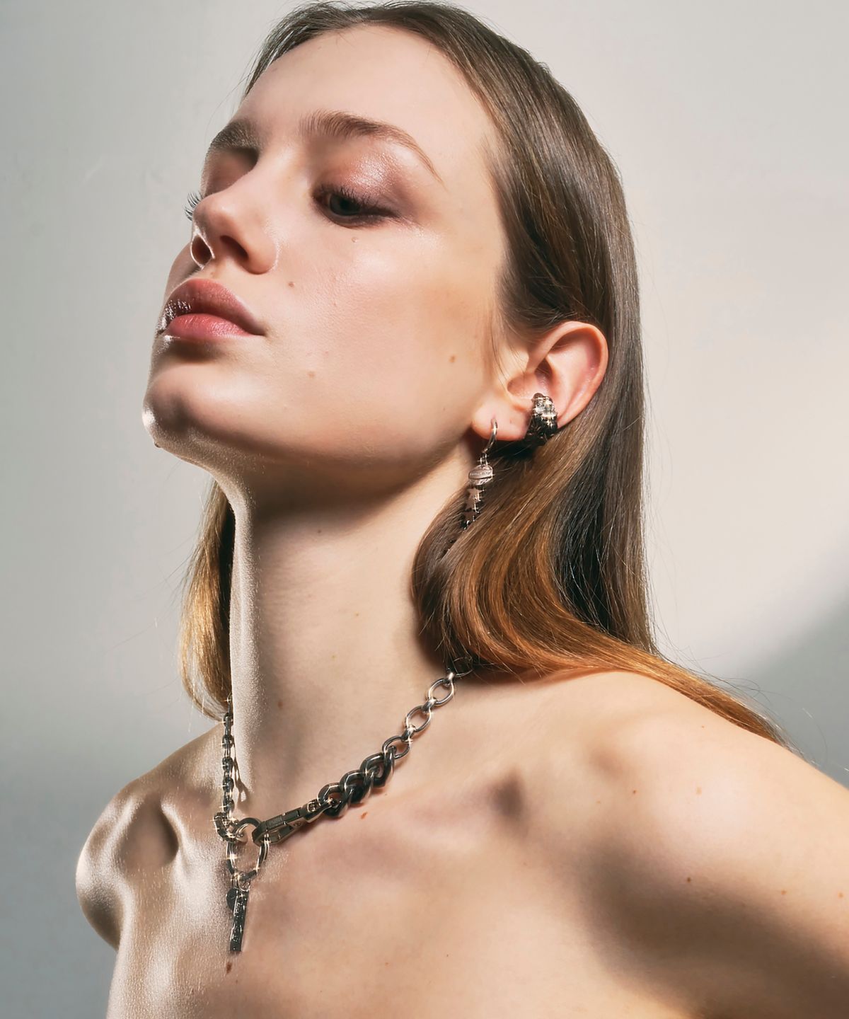 센티멍(SENTIMENTS) NO.317 [BLACK] GEOMETRY HEART EARCUFF