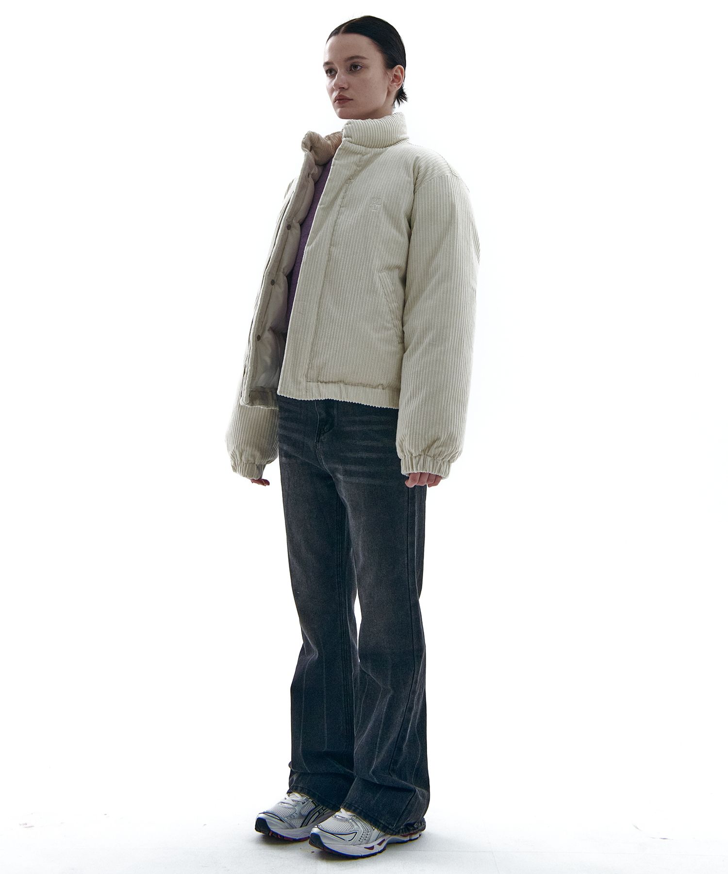 [PLACE STUDIO] High-Neck Corduroy Puffer Padding★3COL MUSINSA | PLACE STUDIO High neck corduroy puffer jacket