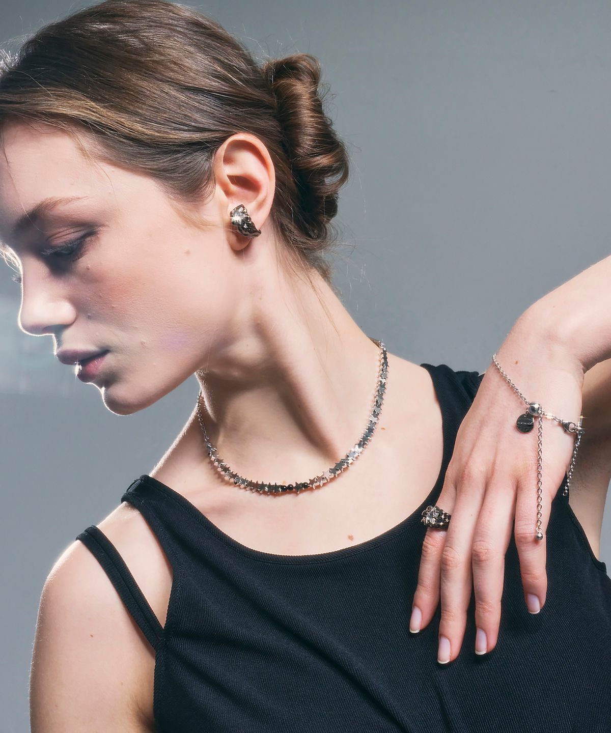 센티멍(SENTIMENTS) NO.323 [BLACK] GEOMETRY STAR RING
