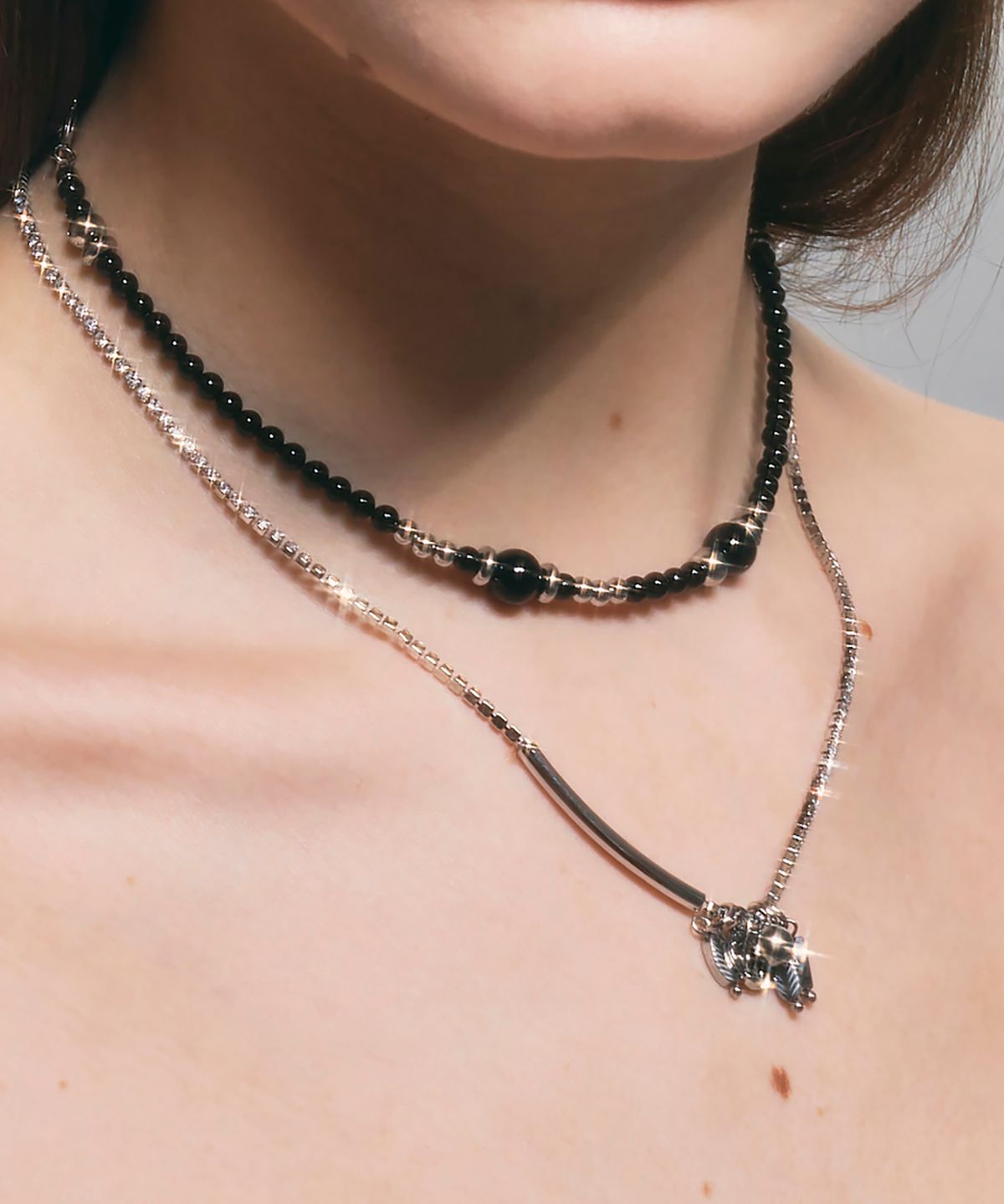 센티멍(SENTIMENTS) NO.333 BLACK PEARL NECKLACE