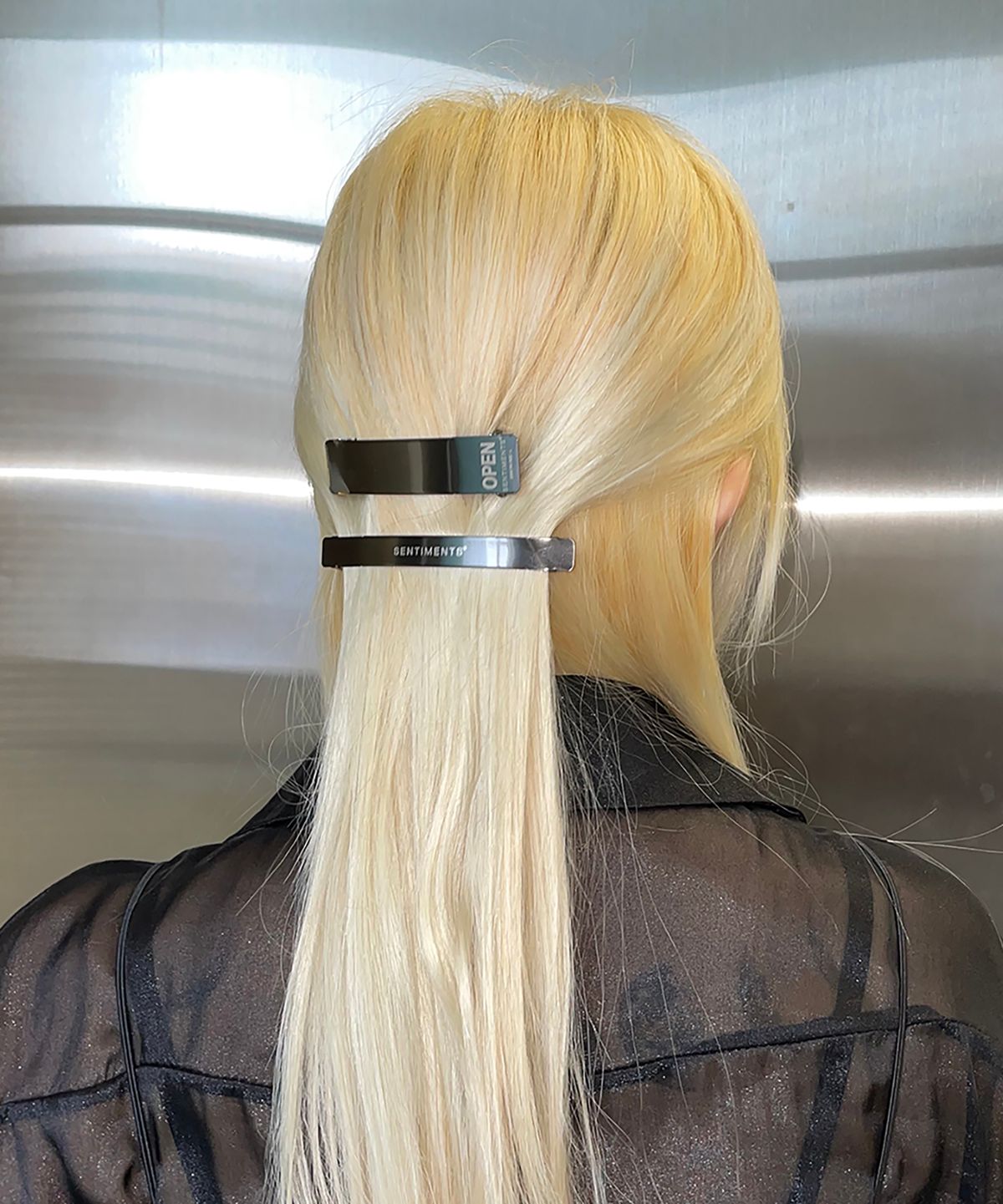 센티멍(SENTIMENTS) NO.372 [BLACK] HAIR OPEN PIN 2SET