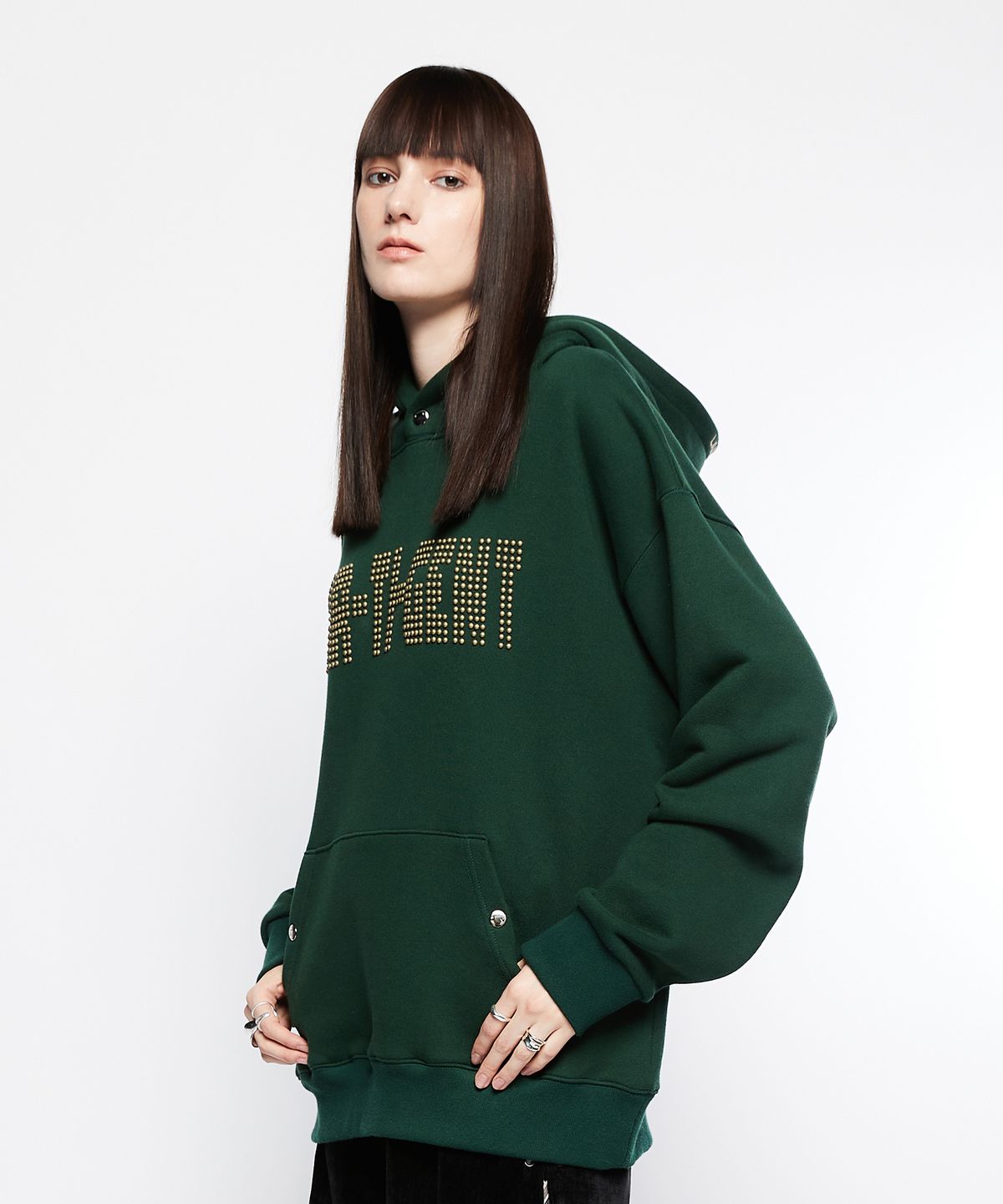 라티젠(LARTIGENT) L7 HOTFIX LOGO HOODIE(GREEN)