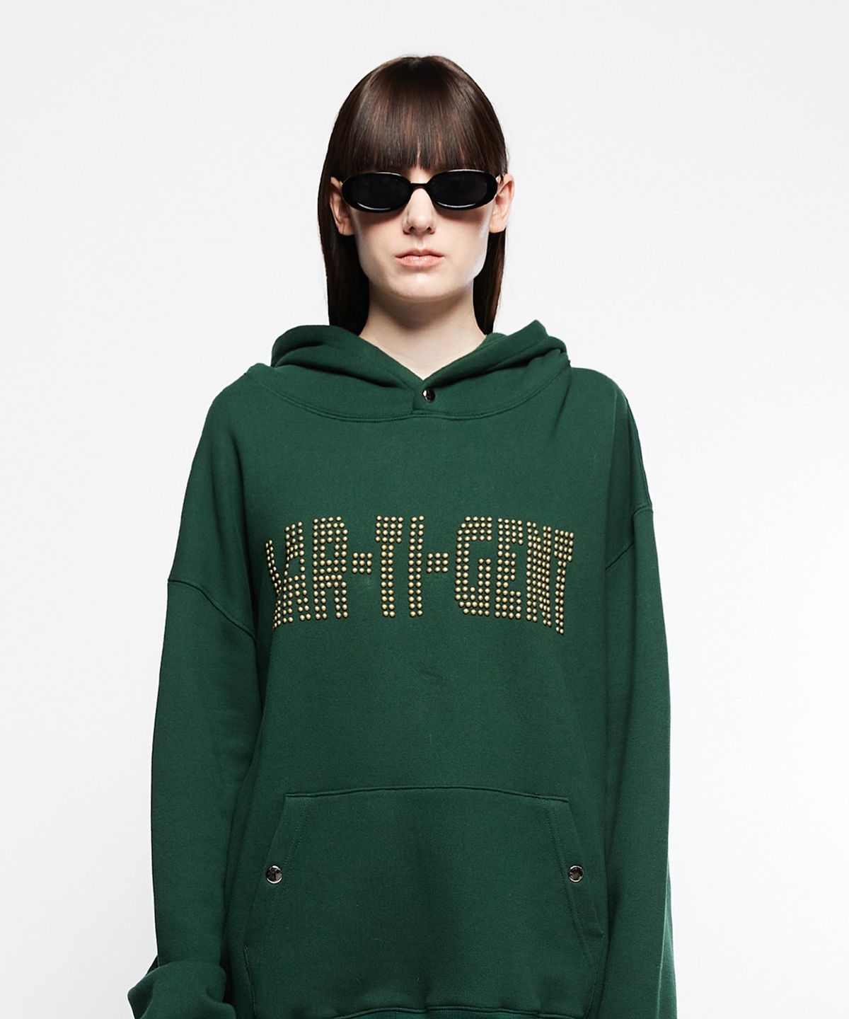라티젠(LARTIGENT) L7 HOTFIX LOGO HOODIE(GREEN)