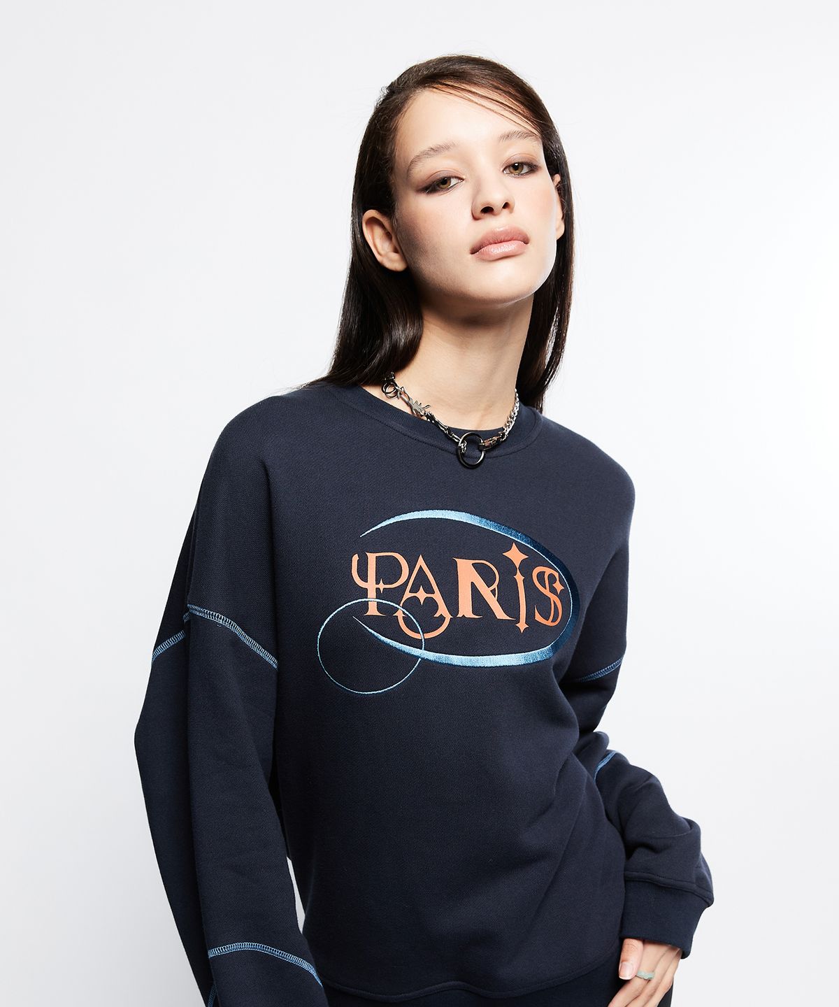 라티젠(LARTIGENT) L7 PARIS SWEATSHIRT(NAVY)