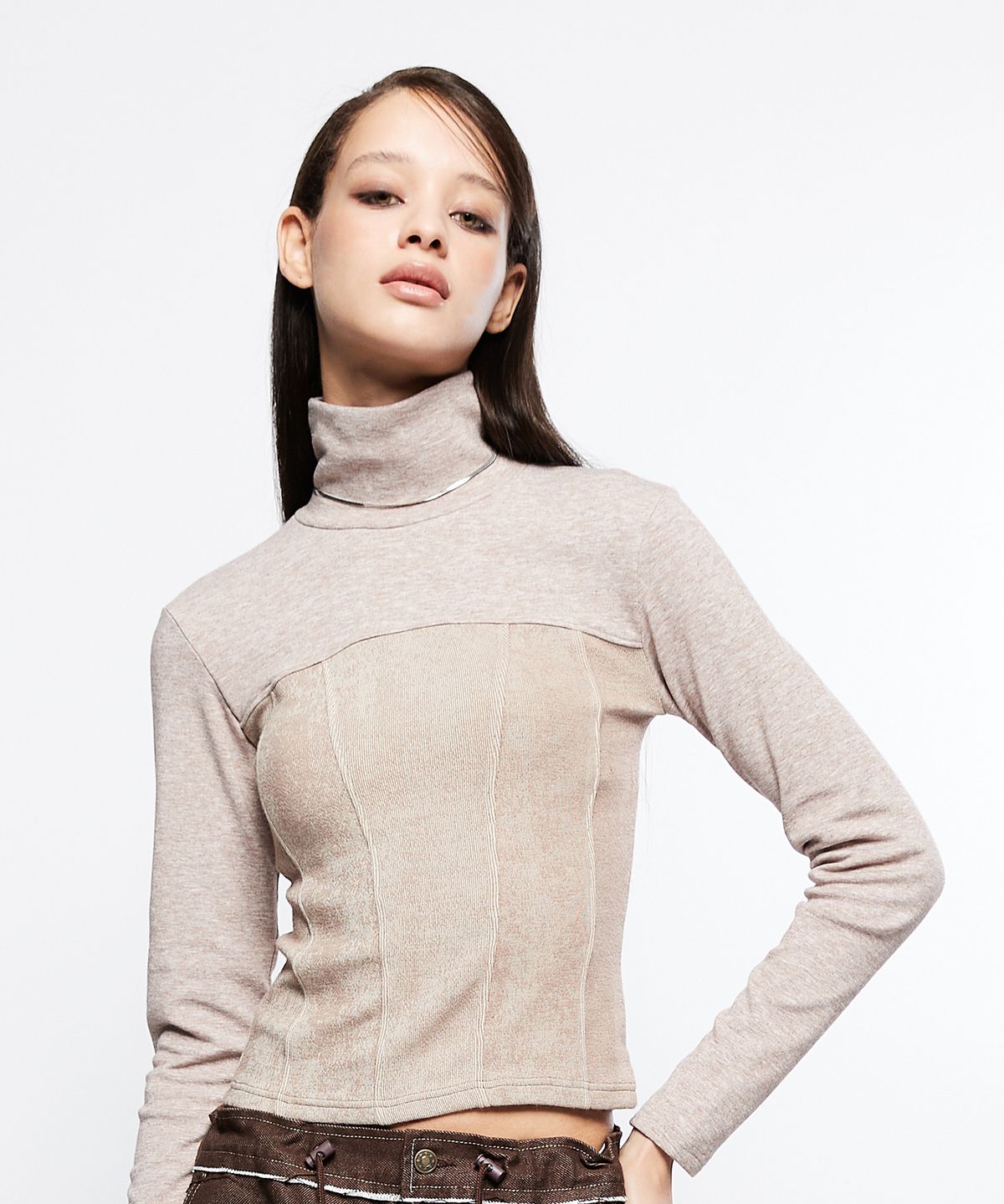 라티젠(LARTIGENT) L7 CORSET T-SHIRT(BEIGE)