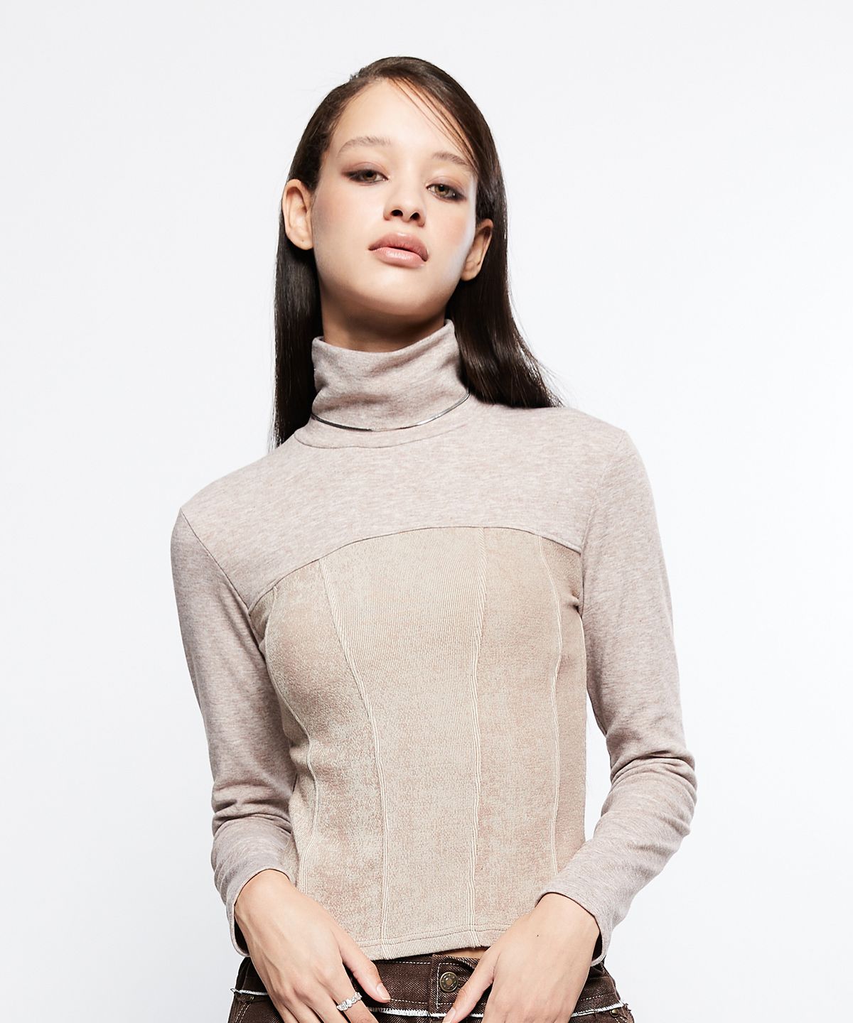 라티젠(LARTIGENT) L7 CORSET T-SHIRT(BEIGE)