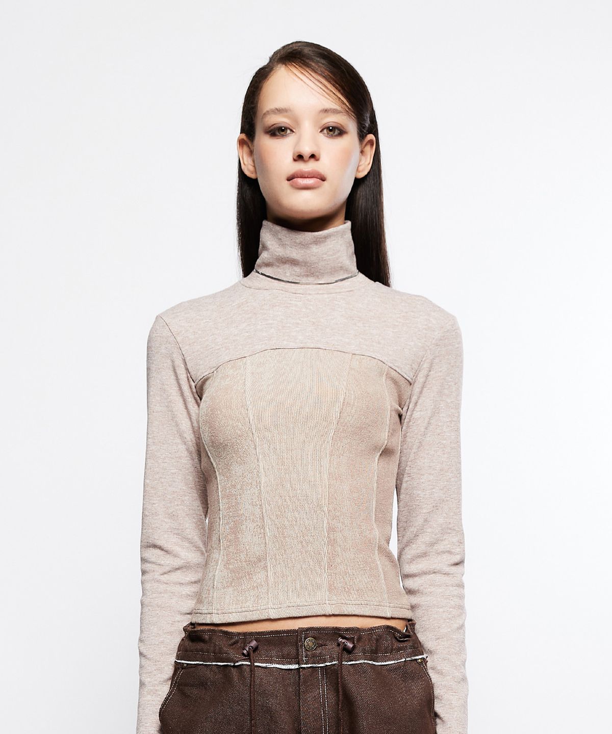 라티젠(LARTIGENT) L7 CORSET T-SHIRT(BEIGE)