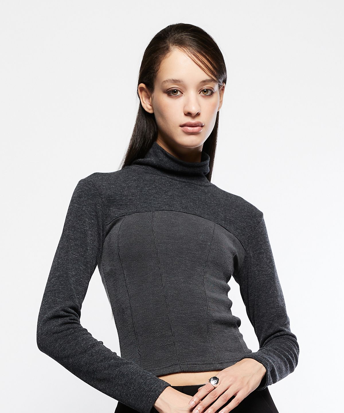 라티젠(LARTIGENT) L7 CORSET T-SHIRT(CHARCOAL)