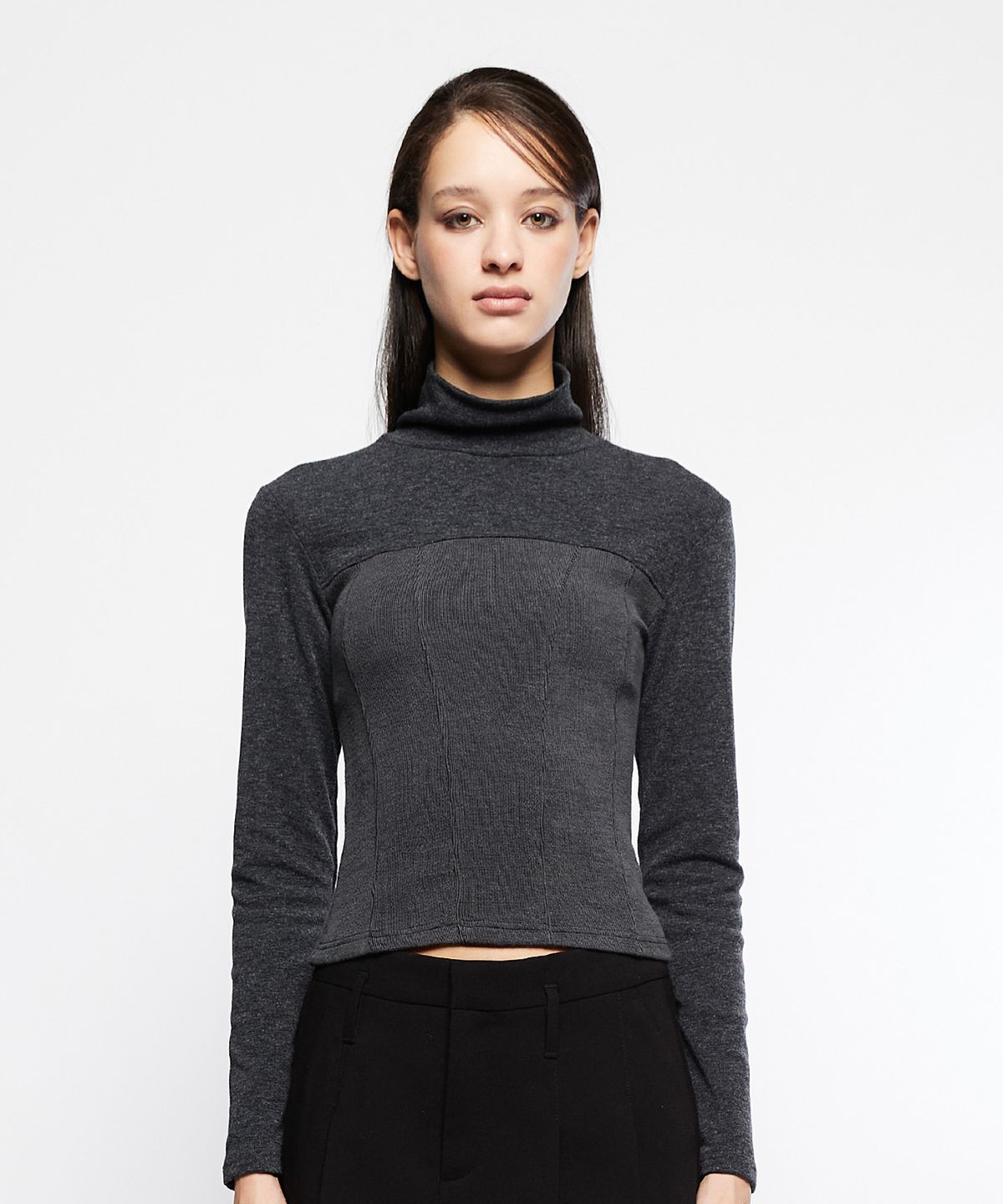 라티젠(LARTIGENT) L7 CORSET T-SHIRT(CHARCOAL)