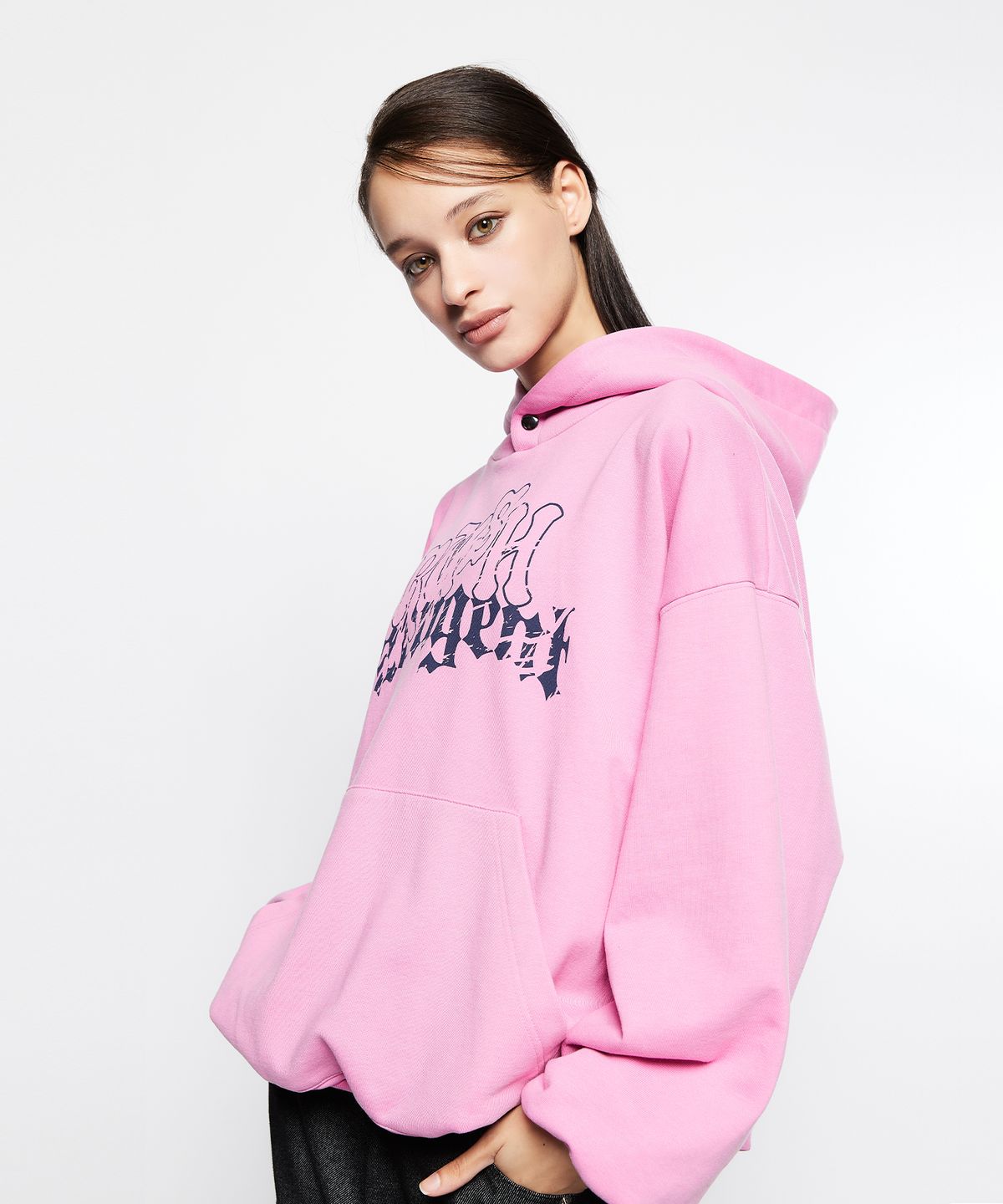 라티젠(LARTIGENT) L7 OVER STRING HOODIE(PINK)