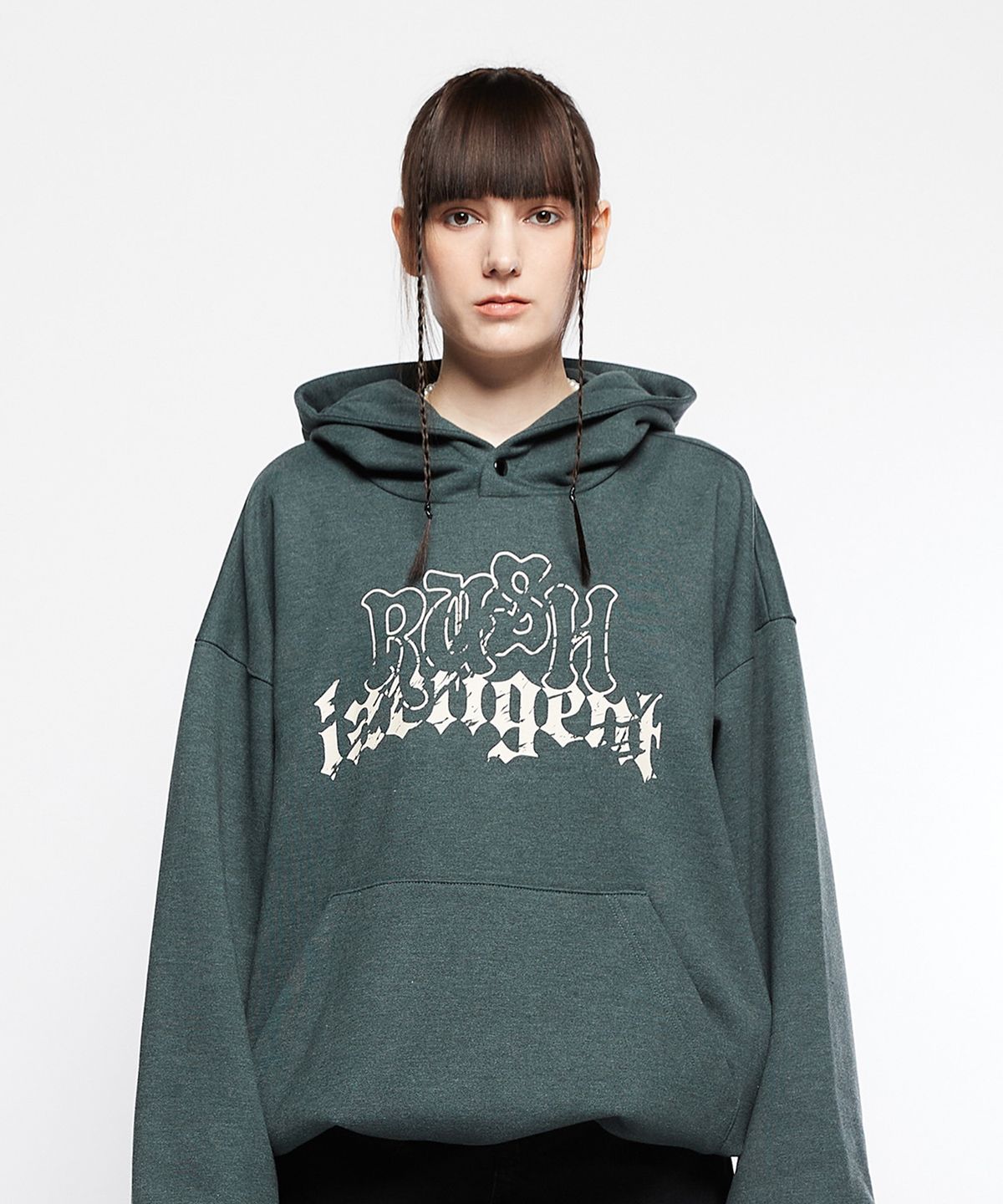 라티젠(LARTIGENT) L7 OVER STRING HOODIE(GREEN)