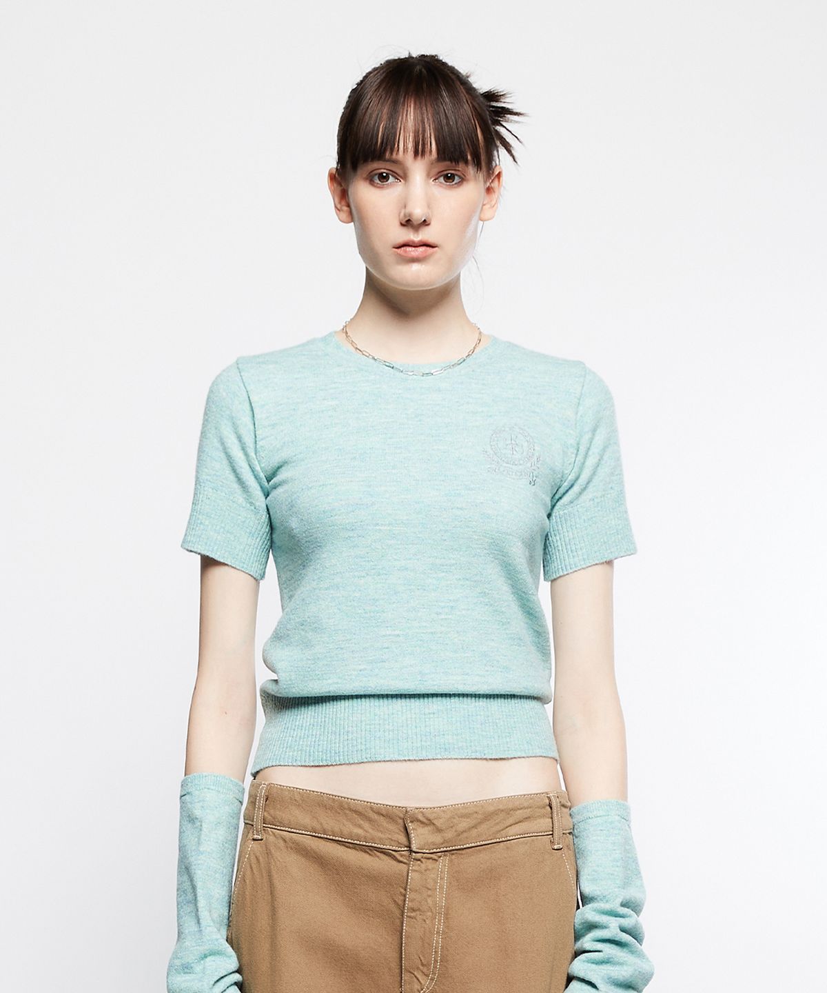 라티젠(LARTIGENT) L7 SLEEVED KNIT WARMER SET(MINT)