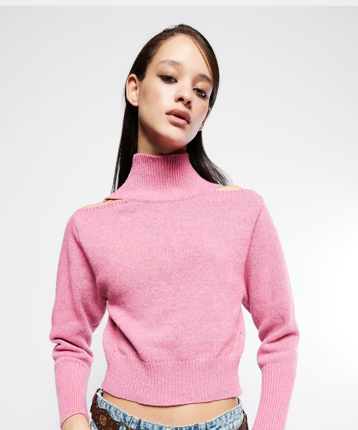 라티젠(LARTIGENT) L7 OPEN SHOULDER KNIT(PINK)