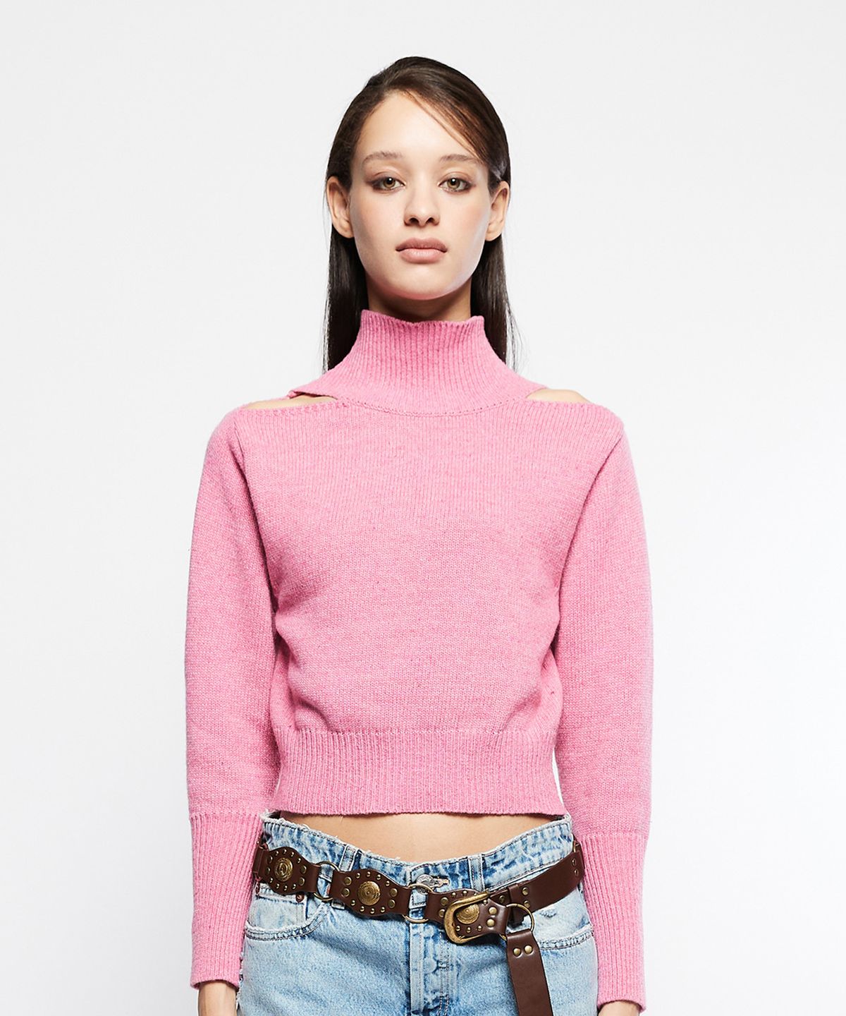 라티젠(LARTIGENT) L7 OPEN SHOULDER KNIT(PINK)