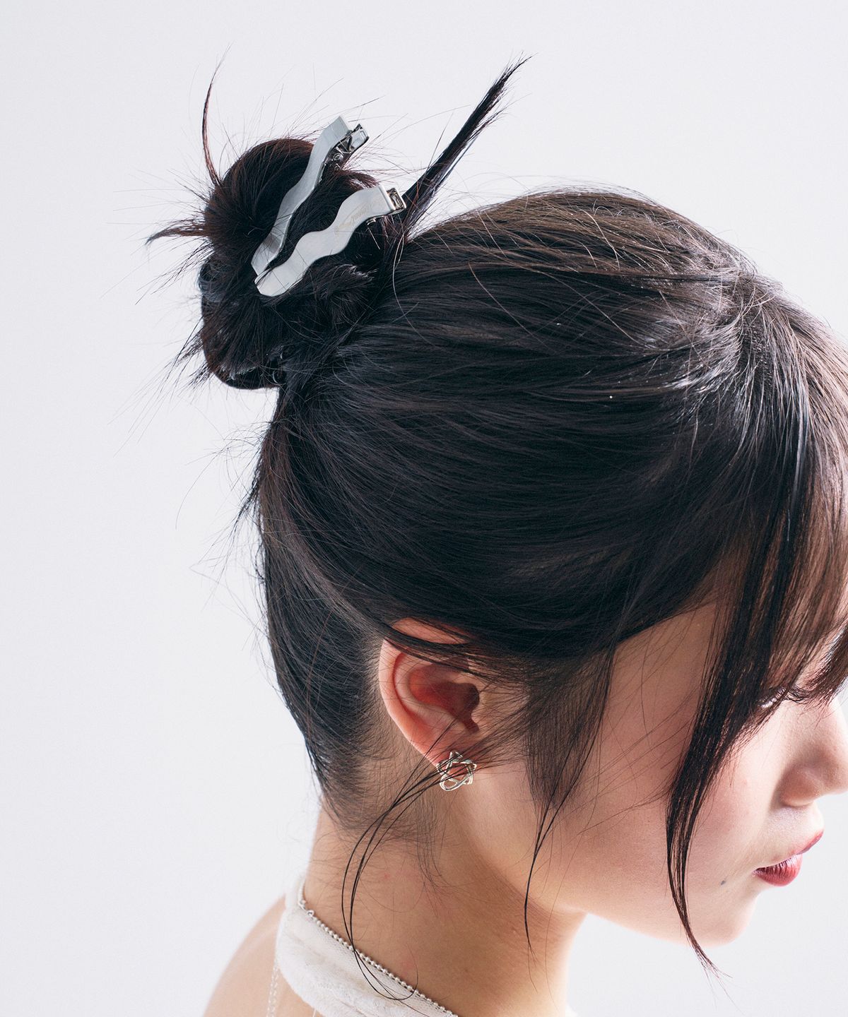 센티멍(SENTIMENTS) NO.425 [SILVER] WAVE HAIR PIN 2SET