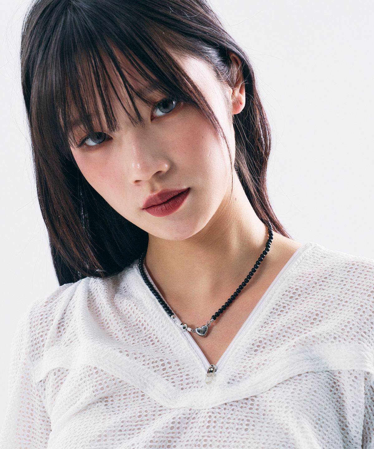 센티멍(SENTIMENTS) NO.435 [BLACK] HEART ONYX NECKLACE