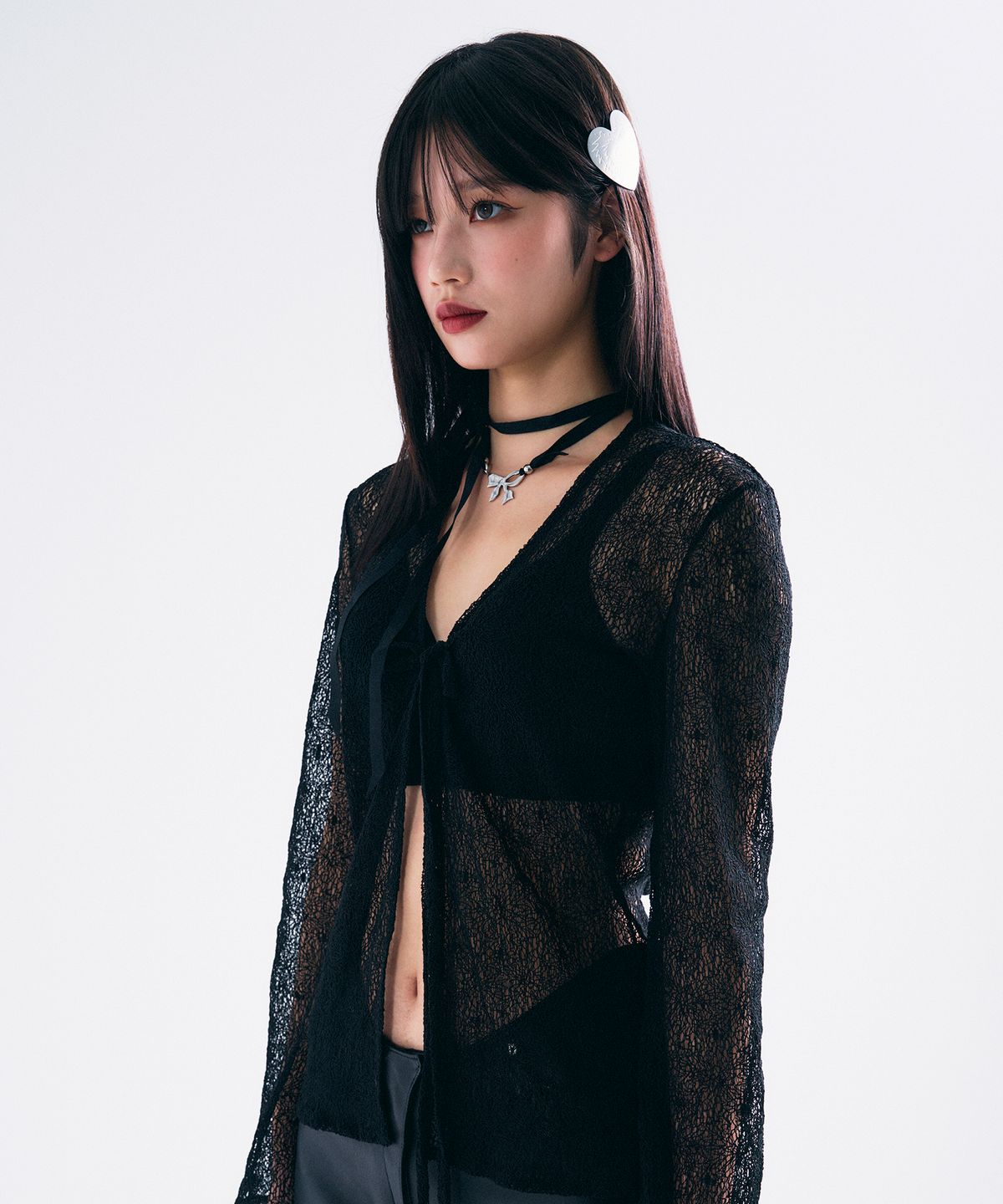 센티멍(SENTIMENTS) NO.439 [SILVER] HEART SHIELD HAIR PIN