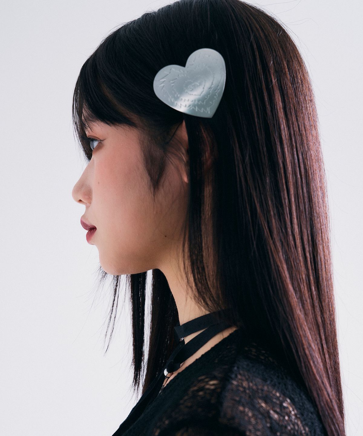 센티멍(SENTIMENTS) NO.439 [SILVER] HEART SHIELD HAIR PIN