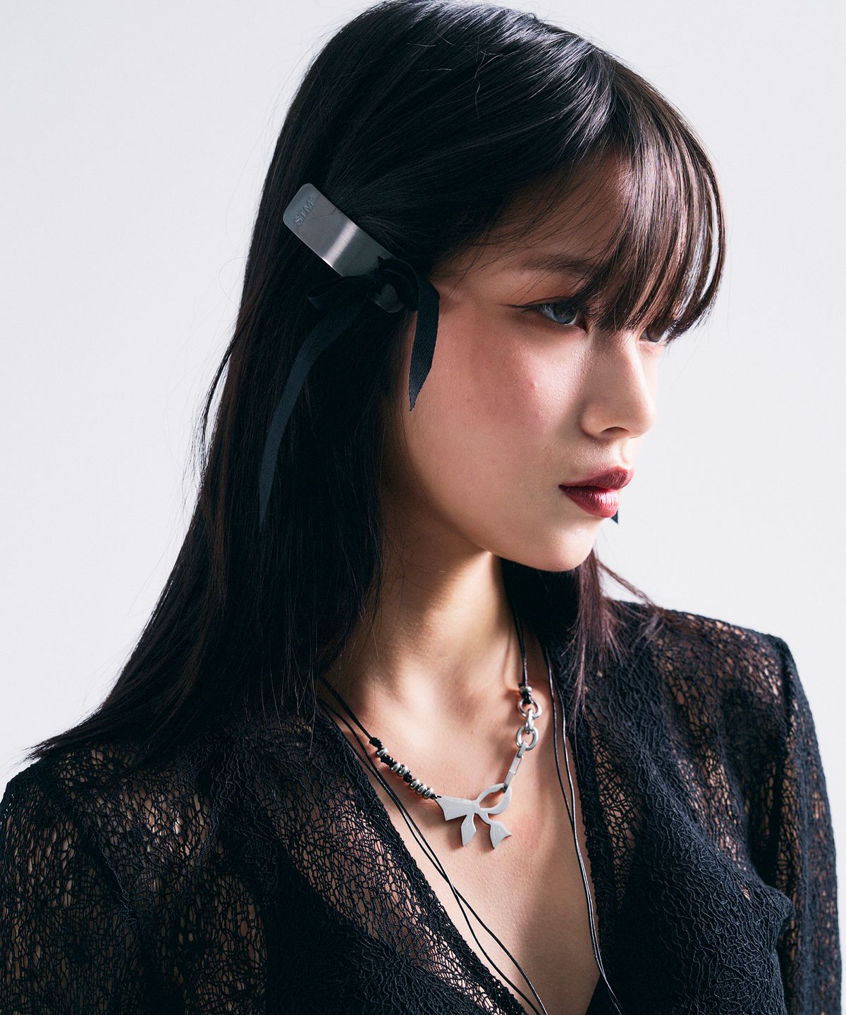 센티멍(SENTIMENTS) NO.441 [BLACK] RIBBON KONT XS HAIR PIN
