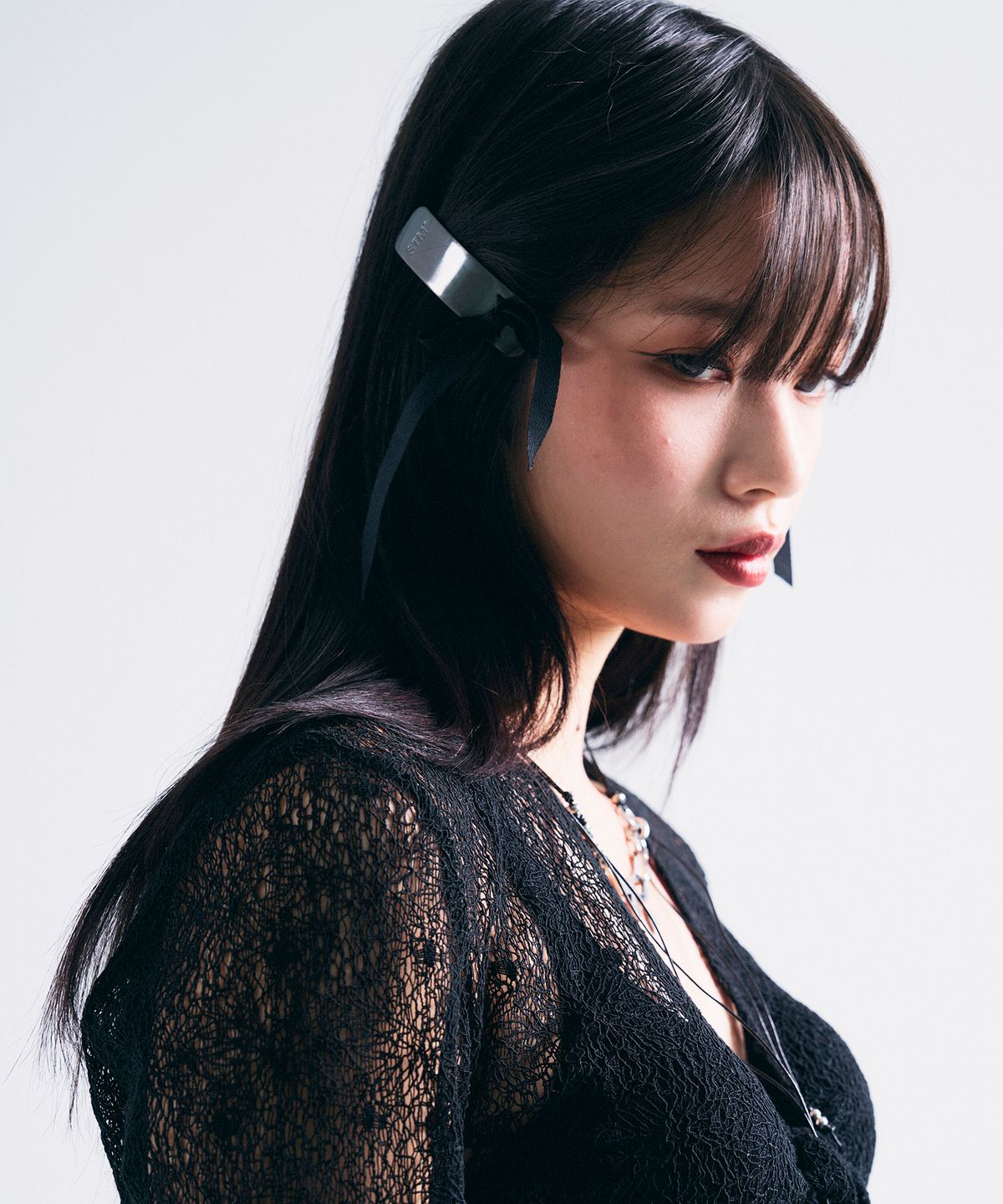 센티멍(SENTIMENTS) NO.441 [BLACK] RIBBON KONT XS HAIR PIN