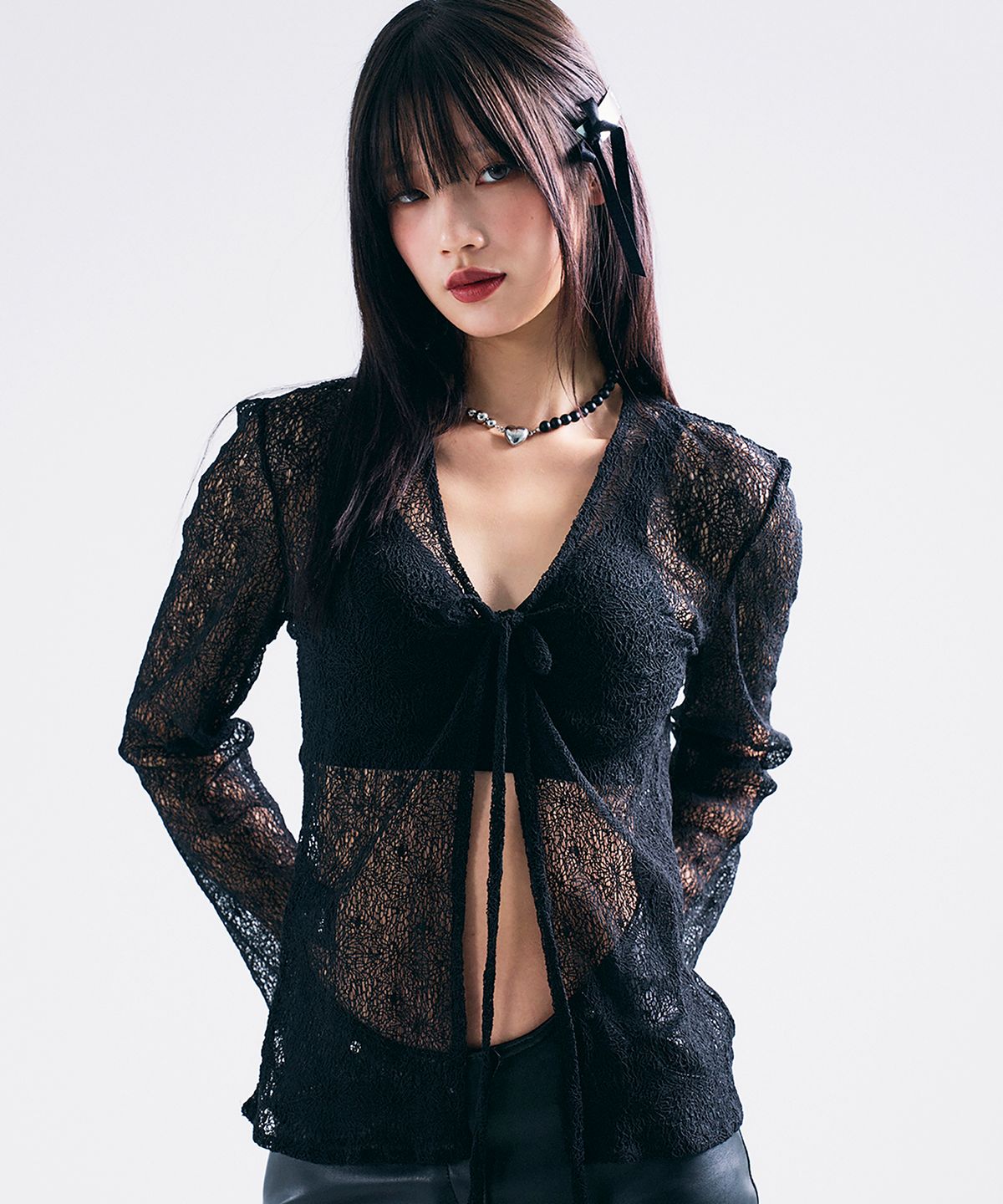 센티멍(SENTIMENTS) NO.441 [SILVER] RIBBON KONT XS HAIR PIN