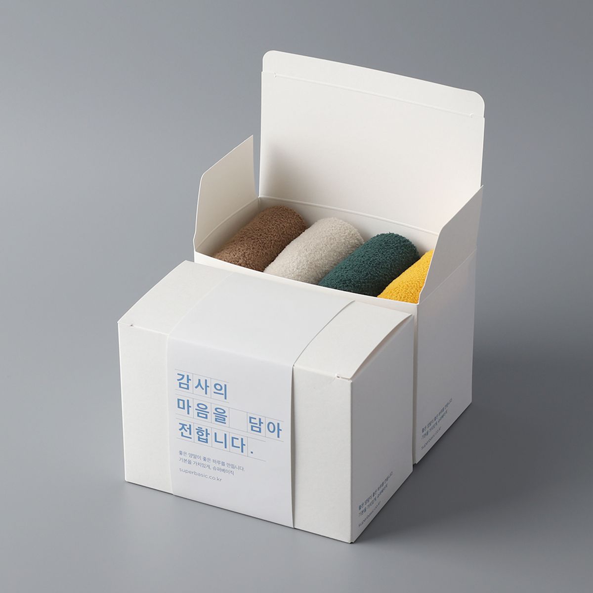슈퍼베이직(SUPERBASIC) 남녀공용 수면 양말 선물 세트 L 4켤레 1세트 (3종)