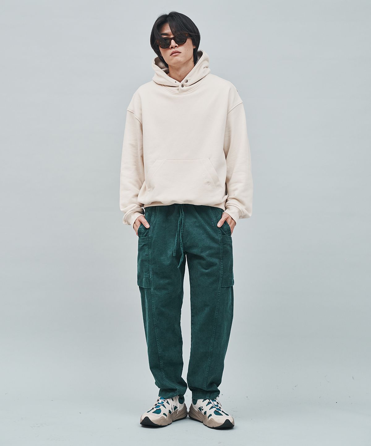 매니아매스(MANIAMASS) 카츠온 바이오 워싱 카고 밴딩 팬츠 (KAWA PT IB)