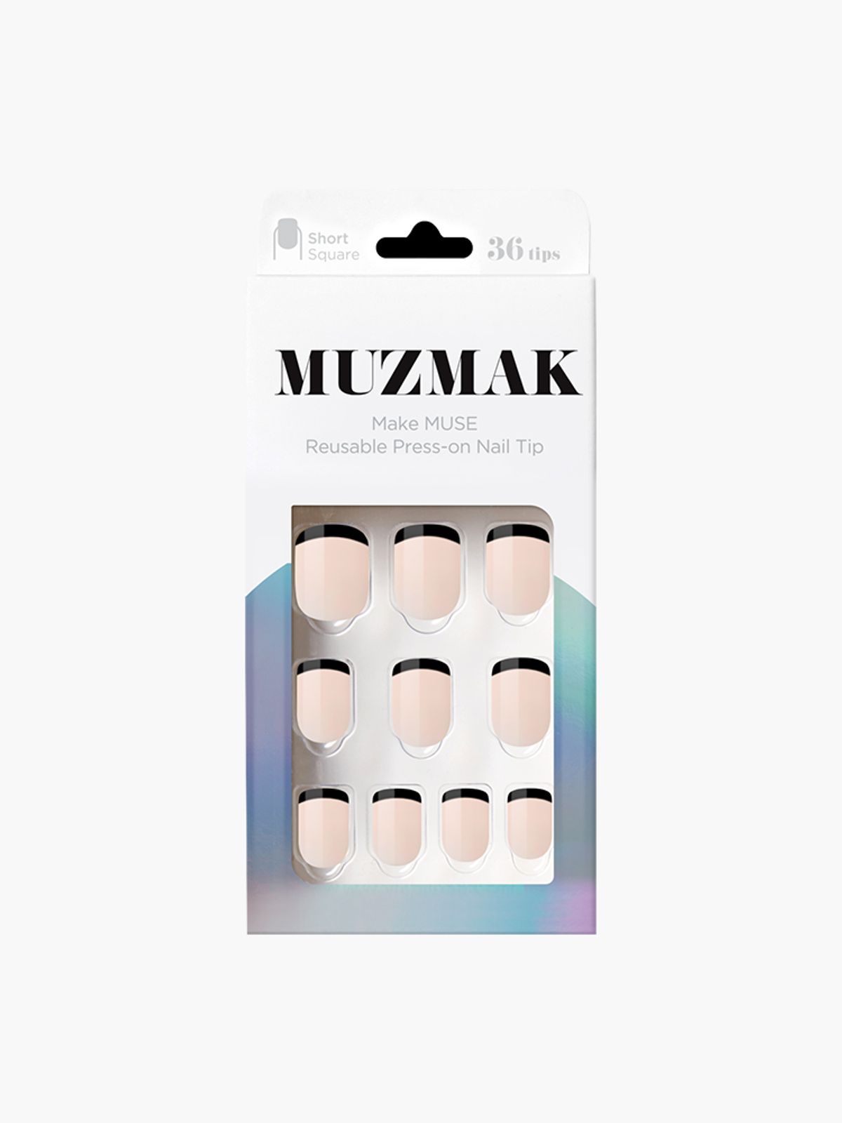 뮤즈마크(MUZMAK) 리유저블 네일팁 에스프레소(숏 스퀘어)