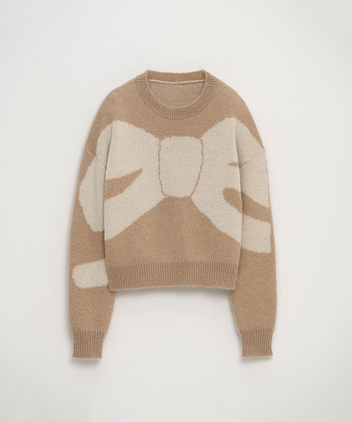 셀리테일즈(CELITAILS) BOUCLE RIBBON KNIT_BEIGE