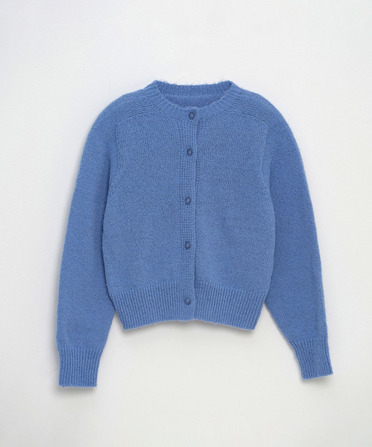 셀리테일즈(CELITAILS) WHOLEGARMENT BUTTON CARDIGAN_BLUE