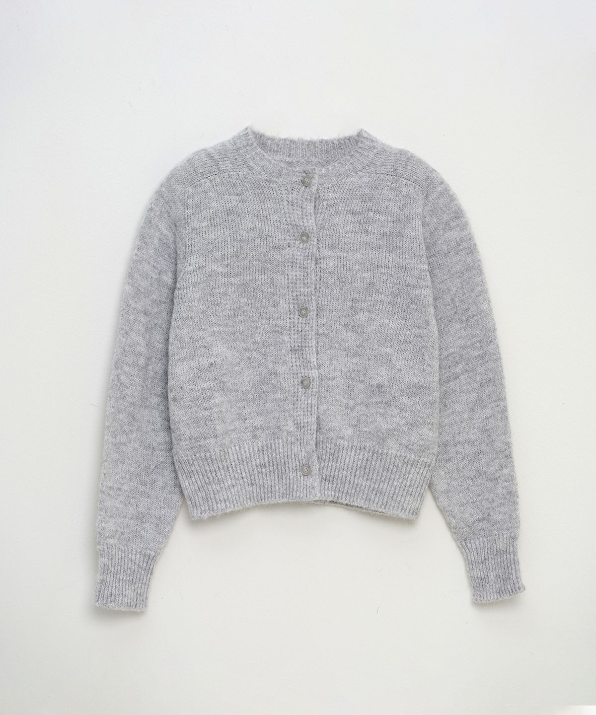셀리테일즈(CELITAILS) WHOLEGARMENT BUTTON CARDIGAN_GREY