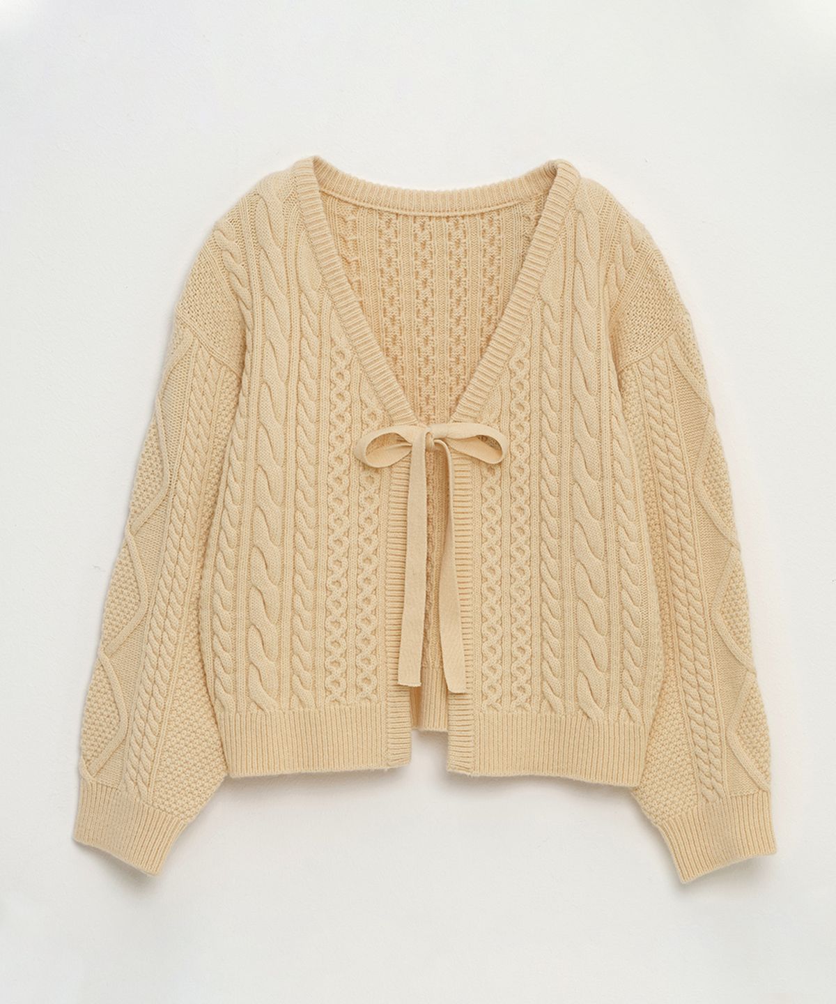 셀리테일즈(CELITAILS) RIBBON CABLE CARDIGAN_YELLOW