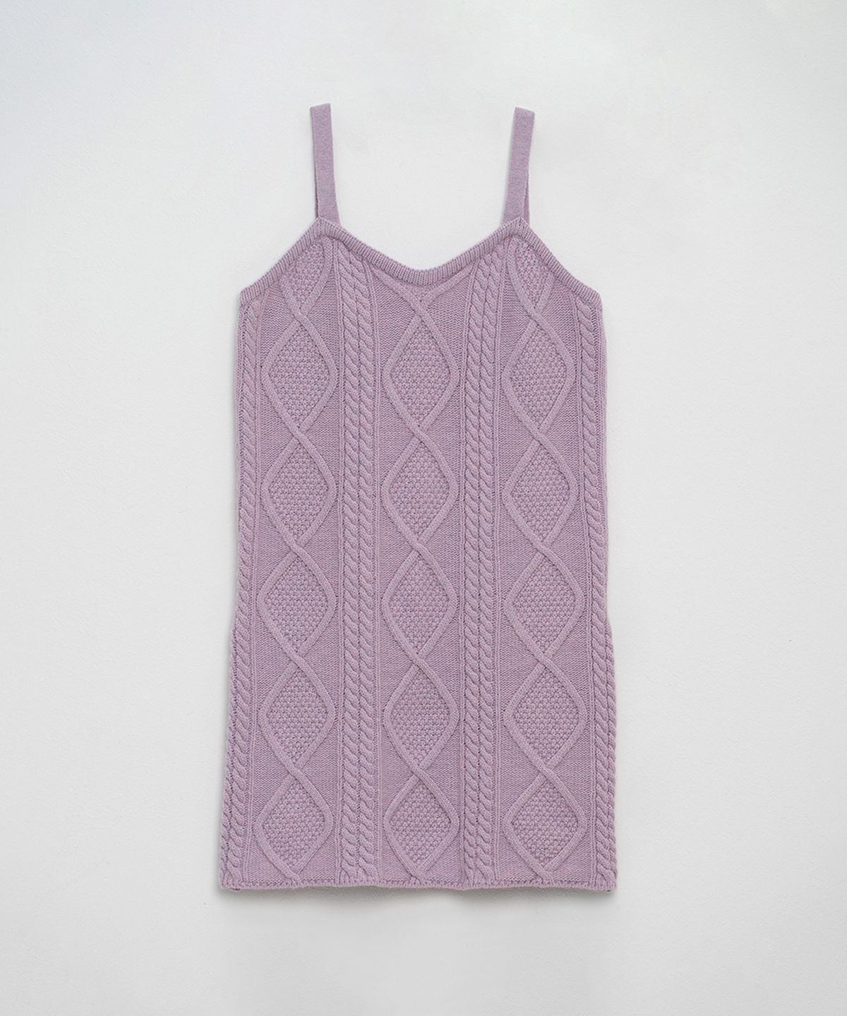 셀리테일즈(CELITAILS) CABLE KNIT DRESS_PURPLE