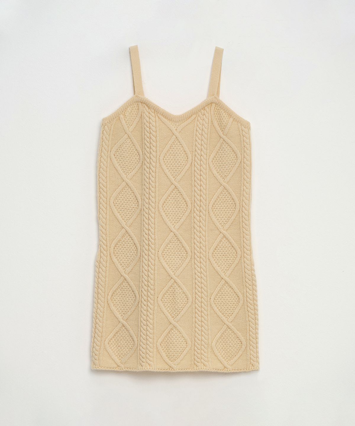 셀리테일즈(CELITAILS) CABLE KNIT DRESS_YELLOW